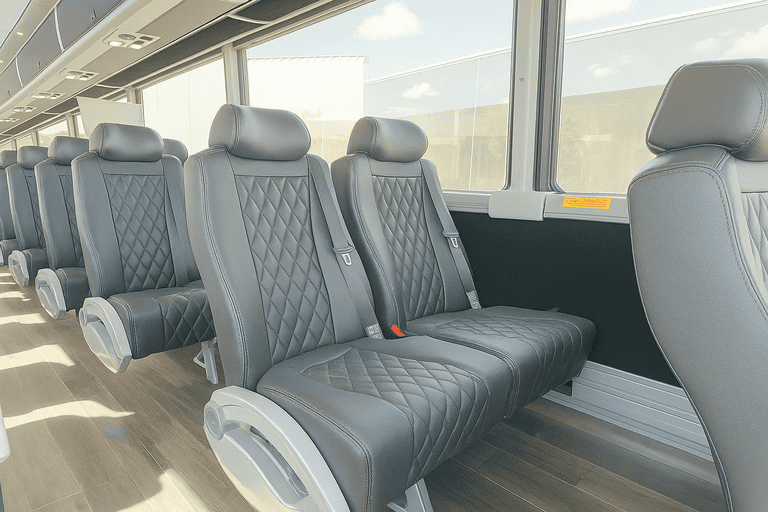 interior of Bus Rental Company Cherry Hill charter bus